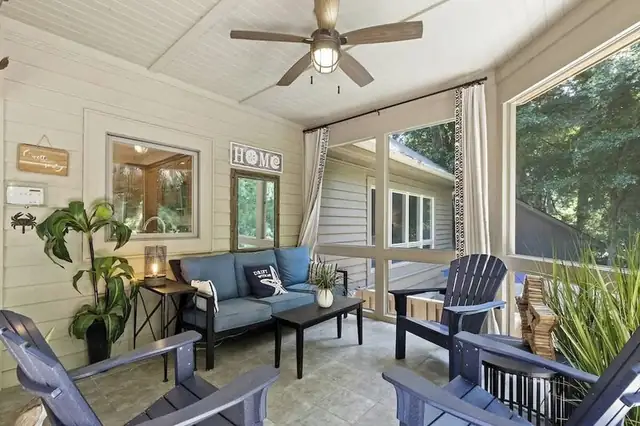 Balcony of this home in Sea Pines