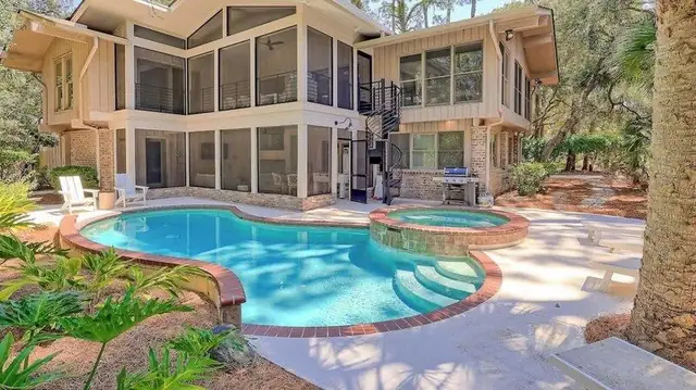Pool of this home in Sea Pines