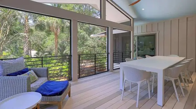 Balcony of this home in Sea Pines