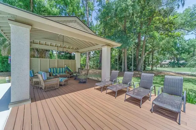 Balcony of this home in Sea Pines
