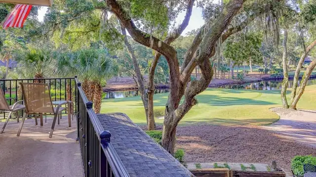 Balcony of this home in Sea Pines