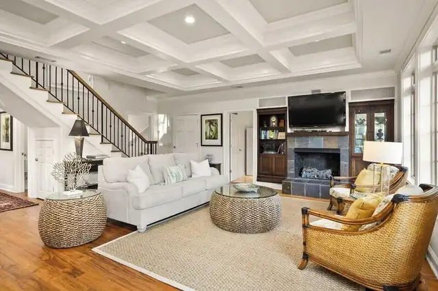 Living room of this home in Sea Pines