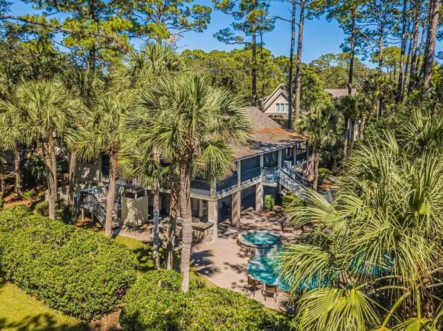 Outside of this home in Sea Pines