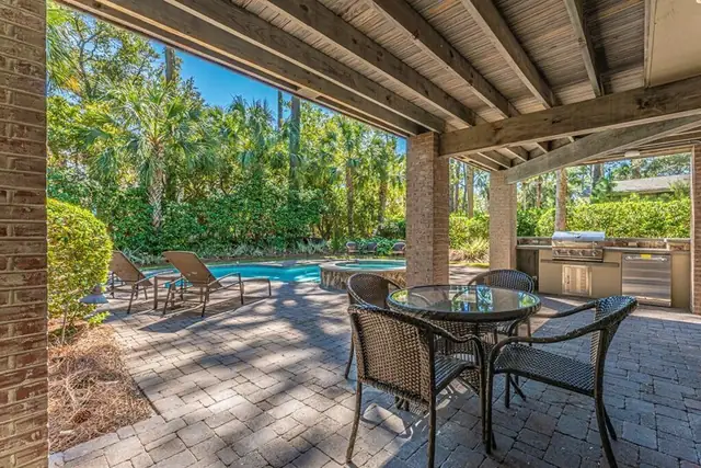 Balcony of this home in Sea Pines