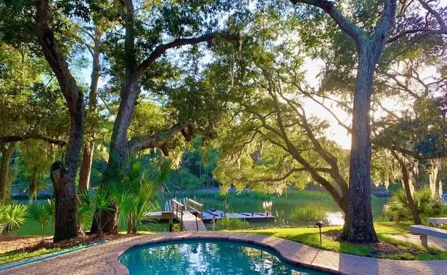 Pool of this home in Sea Pines