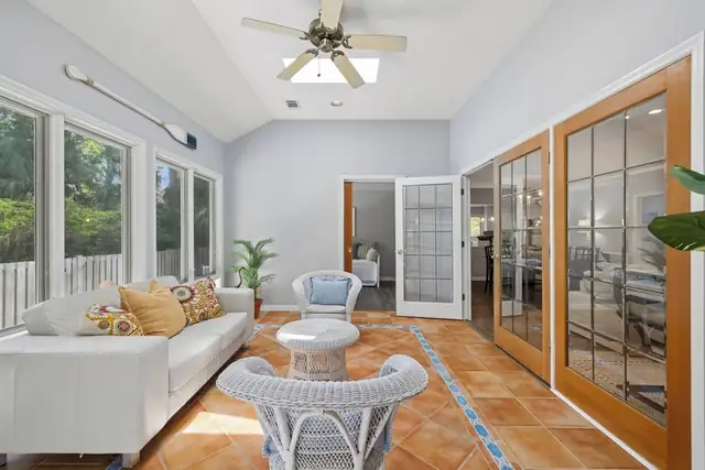 Balcony of this home in Sea Pines
