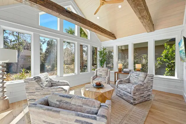 Living room of this home in Sea Pines