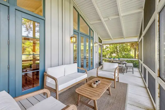 Balcony of this home in Sea Pines