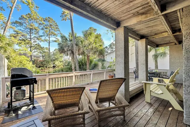Balcony of this home in Sea Pines