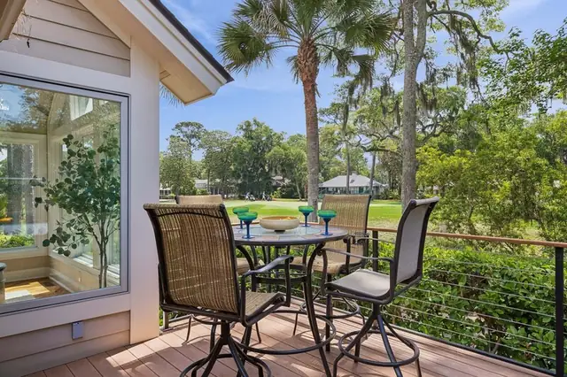Balcony of this home in Sea Pines