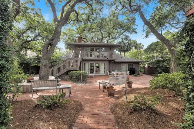 Outside of this home in Sea Pines