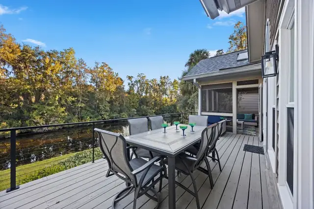 Balcony of this home in Sea Pines