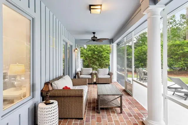 Balcony of this home in Sea Pines