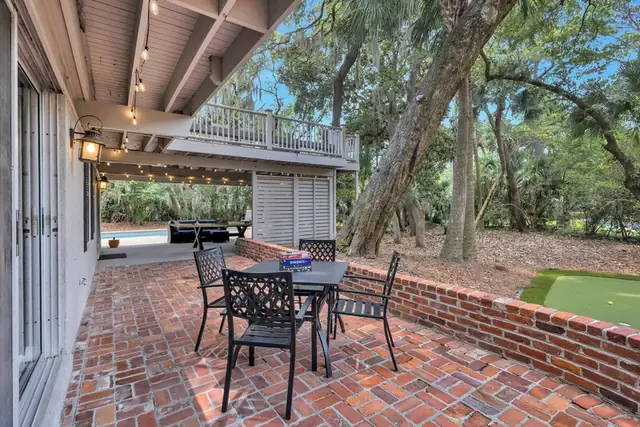 Balcony of this home in Sea Pines