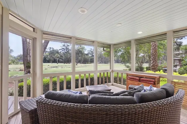 Balcony of this home in Sea Pines
