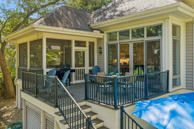 Balcony of this home in Sea Pines