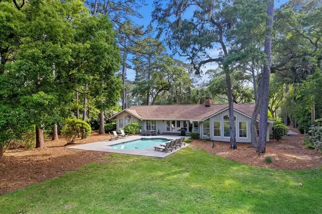 Outside of this home in Sea Pines