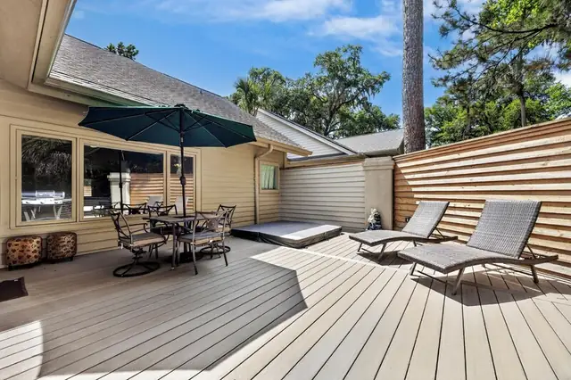 Balcony of this home in Sea Pines