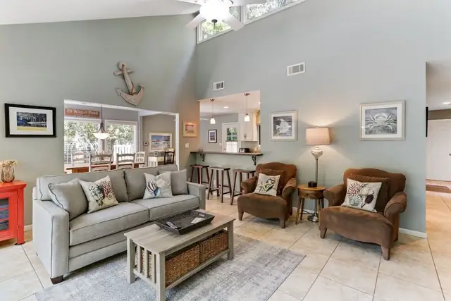 Living room of this home in Sea Pines