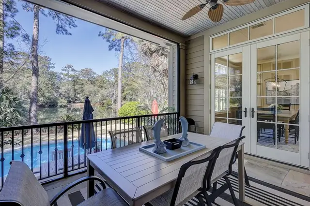 Balcony of this home in Sea Pines