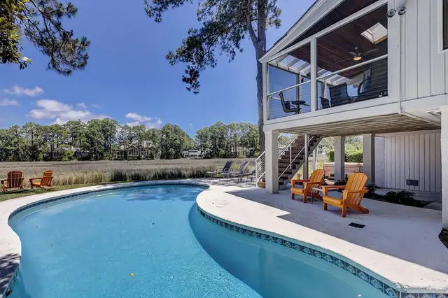 Pool of this home in Sea Pines