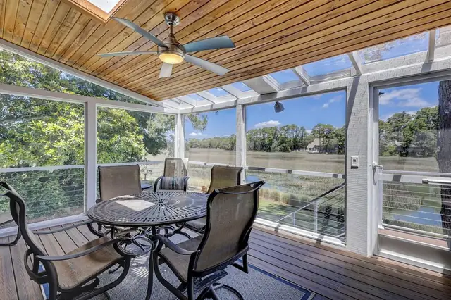 Balcony of this home in Sea Pines