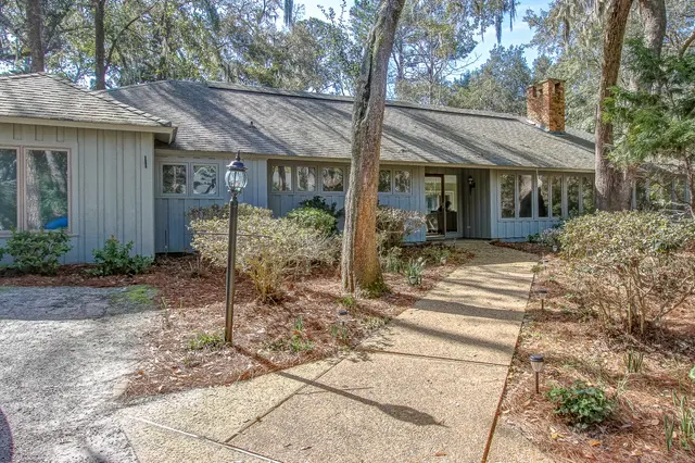 Outside of this home in Sea Pines