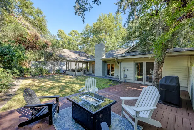 Patio of this home in Sea Pines
