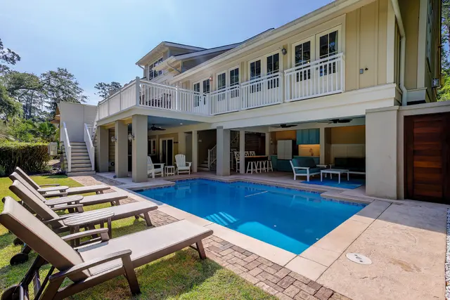Pool of this home in Sea Pines