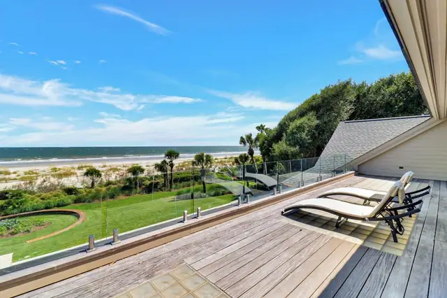 Balcony of this home in Sea Pines