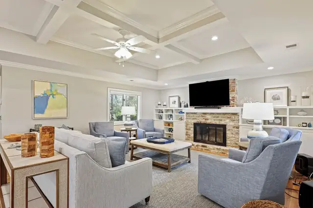 Living room of this home in Sea Pines