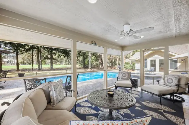 Balcony of this home in Sea Pines