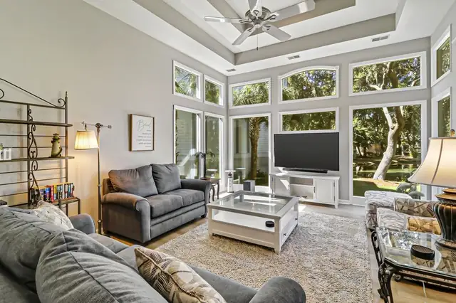 Living room of this home in Sea Pines