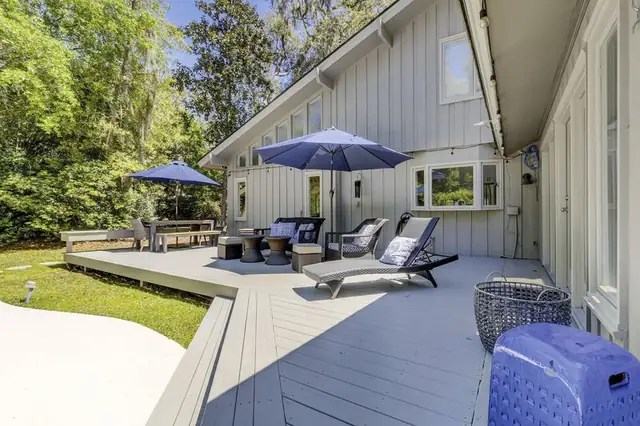 Balcony of this home in Sea Pines