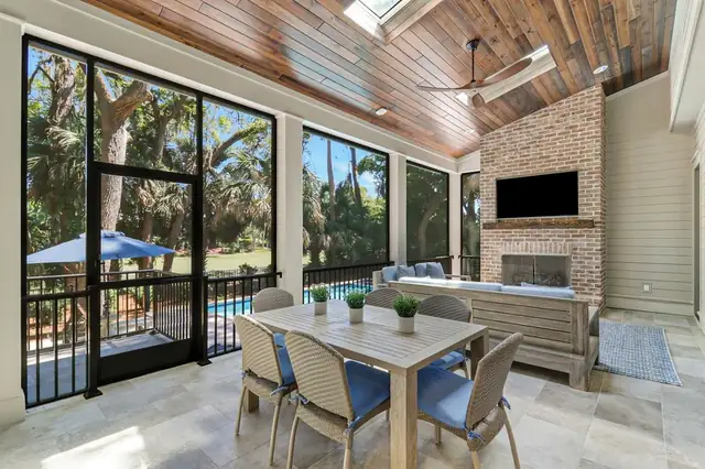 Balcony of this home in Sea Pines