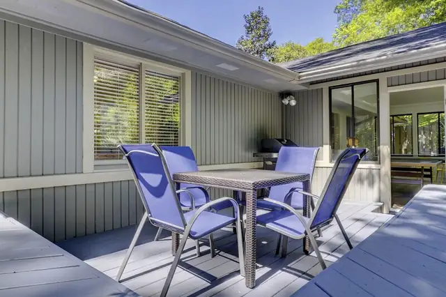 Balcony of this home in Sea Pines