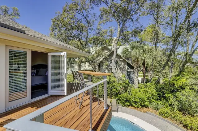 Balcony of this home in Sea Pines