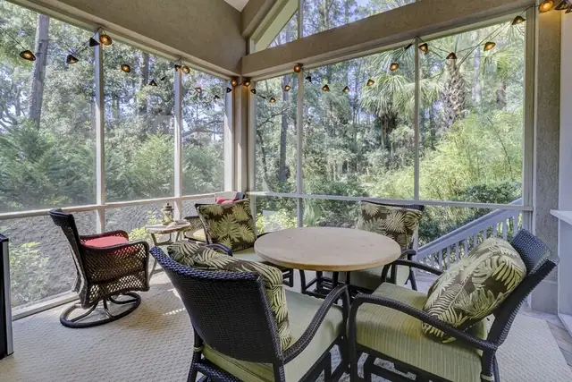 Balcony of this home in Sea Pines