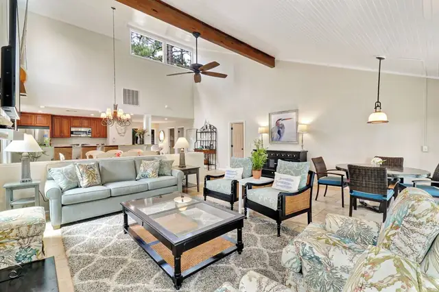 Living room of this home in Sea Pines