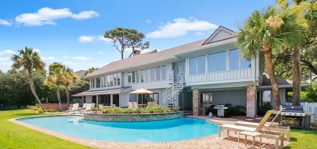 Outside of this home in Sea Pines