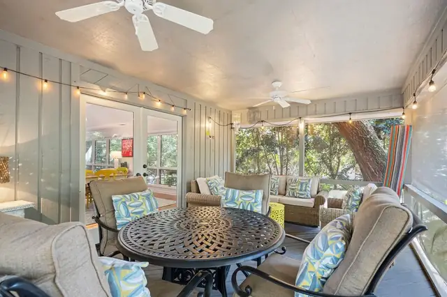 Balcony of this home in Sea Pines