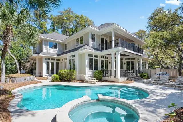 Outside of this home in Sea Pines
