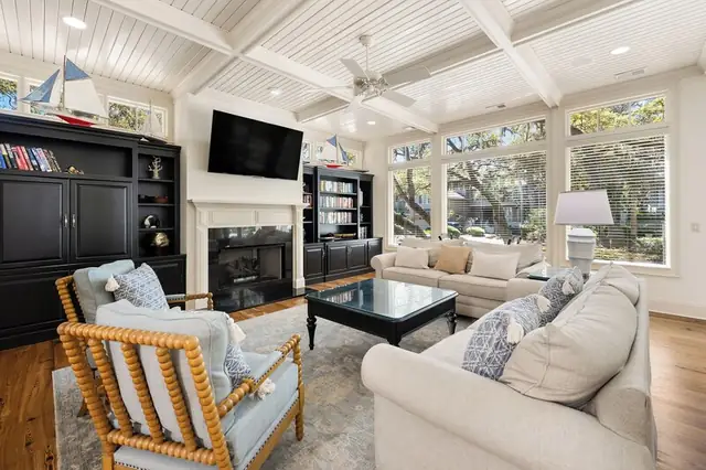 Living room of this home in Sea Pines