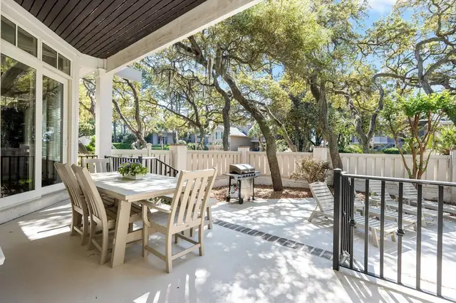 Balcony of this home in Sea Pines