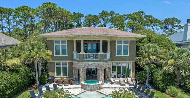 Outside of this home in Sea Pines