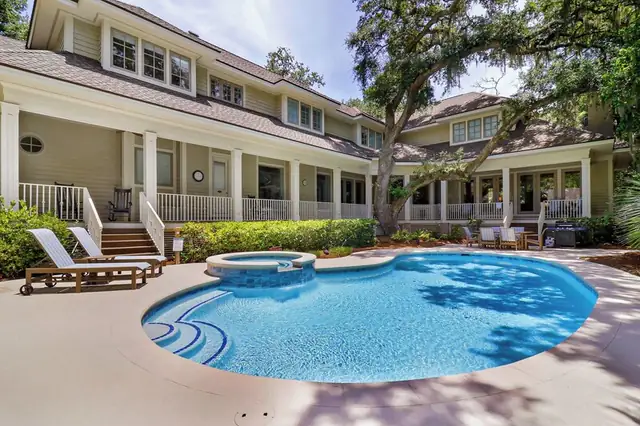 Outside of this home in Sea Pines