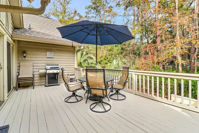 Balcony of this home in Sea Pines
