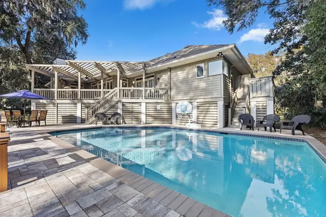 Pool of this home in Sea Pines