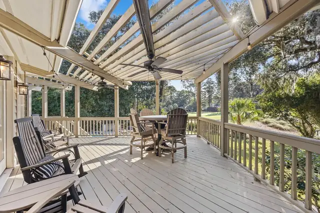 Balcony of this home in Sea Pines