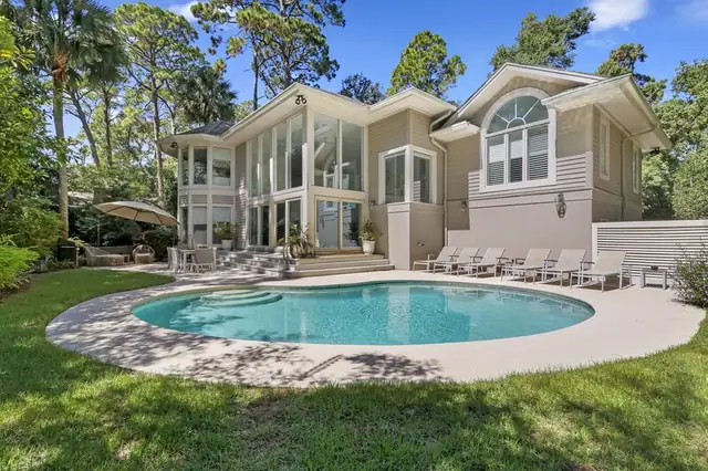 Outside of this home in Sea Pines